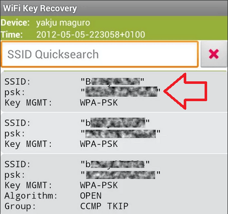 посмотрите пароль от WiFi с помощью приложения WiFi Key Recovery