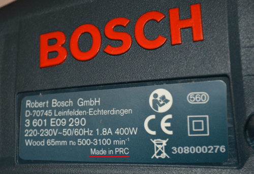 made in prc Bosch