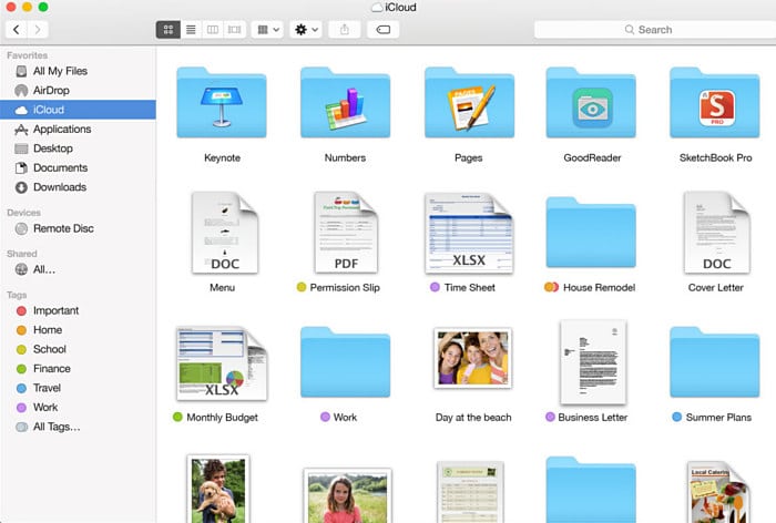 iCloud Drive на Mac OS