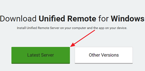 скачивание серверной части Unified Remote